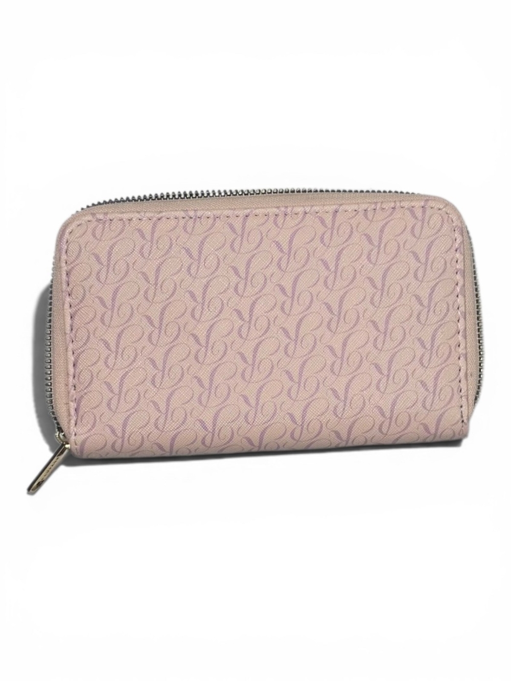 Rampage Blush Pink Monogram Zip Wallet. 6.5x4x1 - Picture 2 of 9